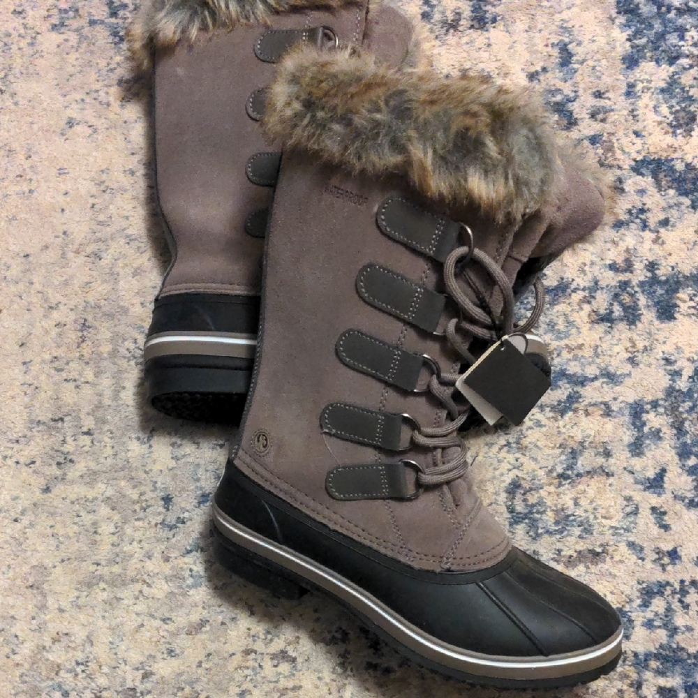 Northside Brown Fur-Trim Winter Boots